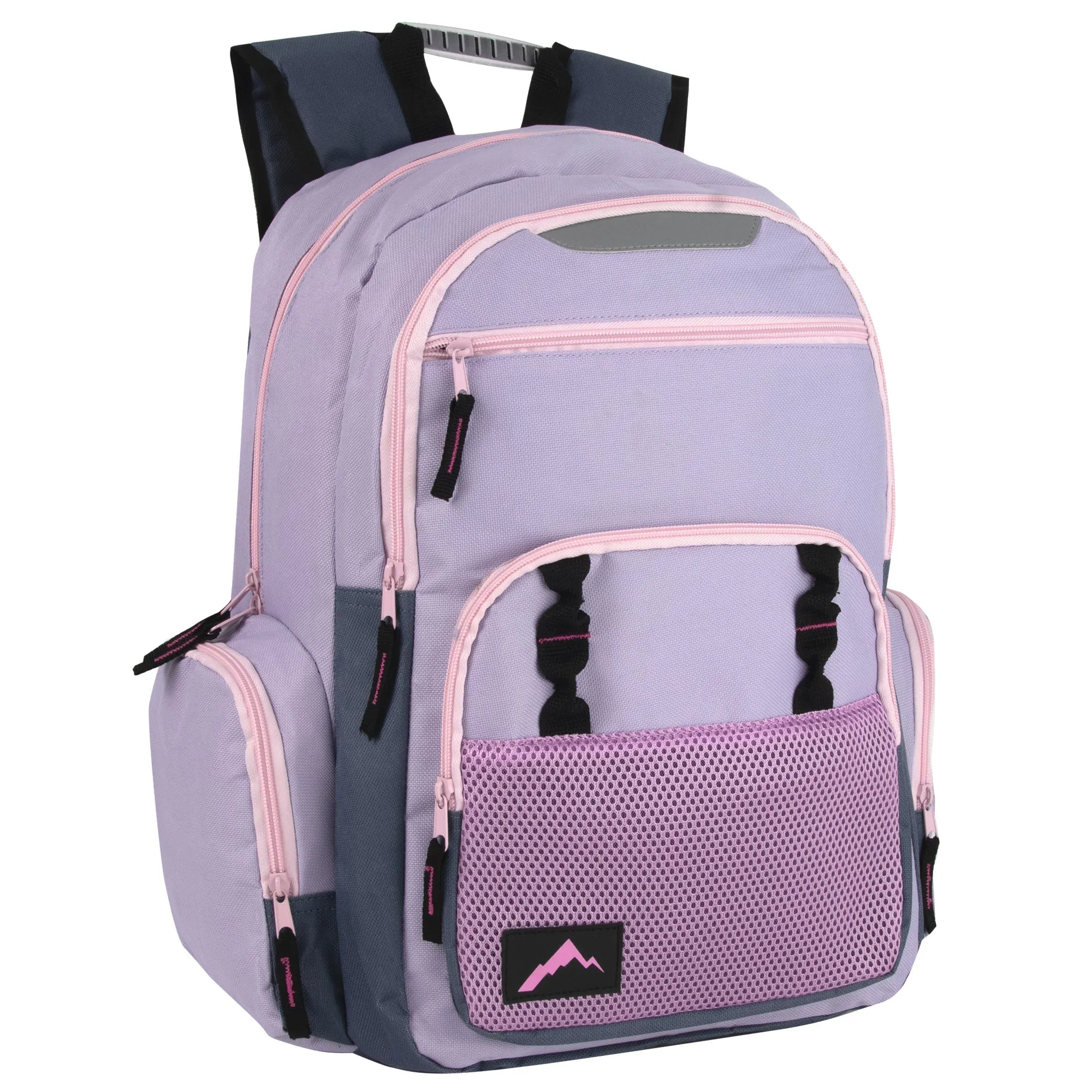 18 Inch Reflective Multi-Pocket Backpack with Laptop Section -  2 Colors