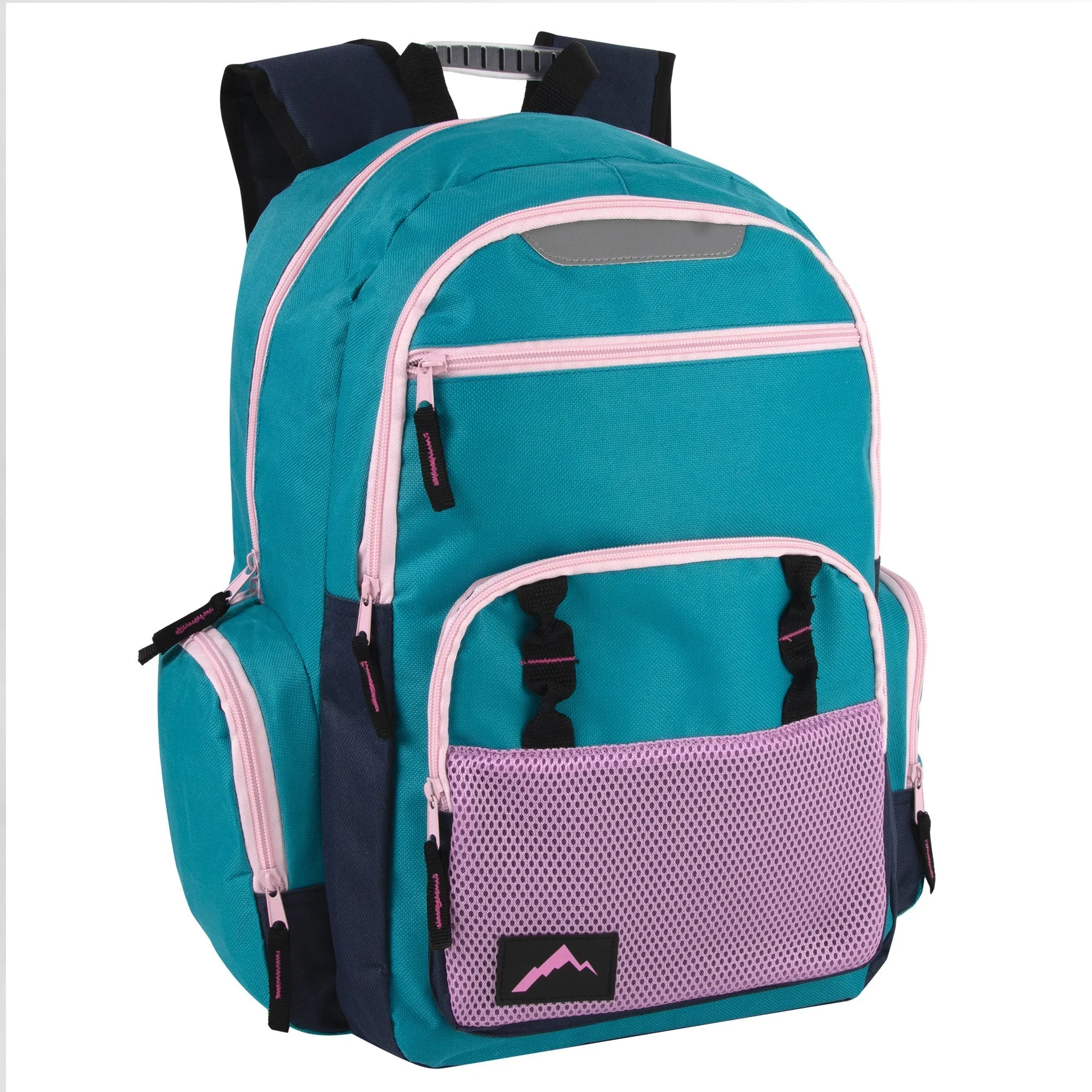 18 Inch Reflective Multi-Pocket Backpack with Laptop Section -  2 Colors