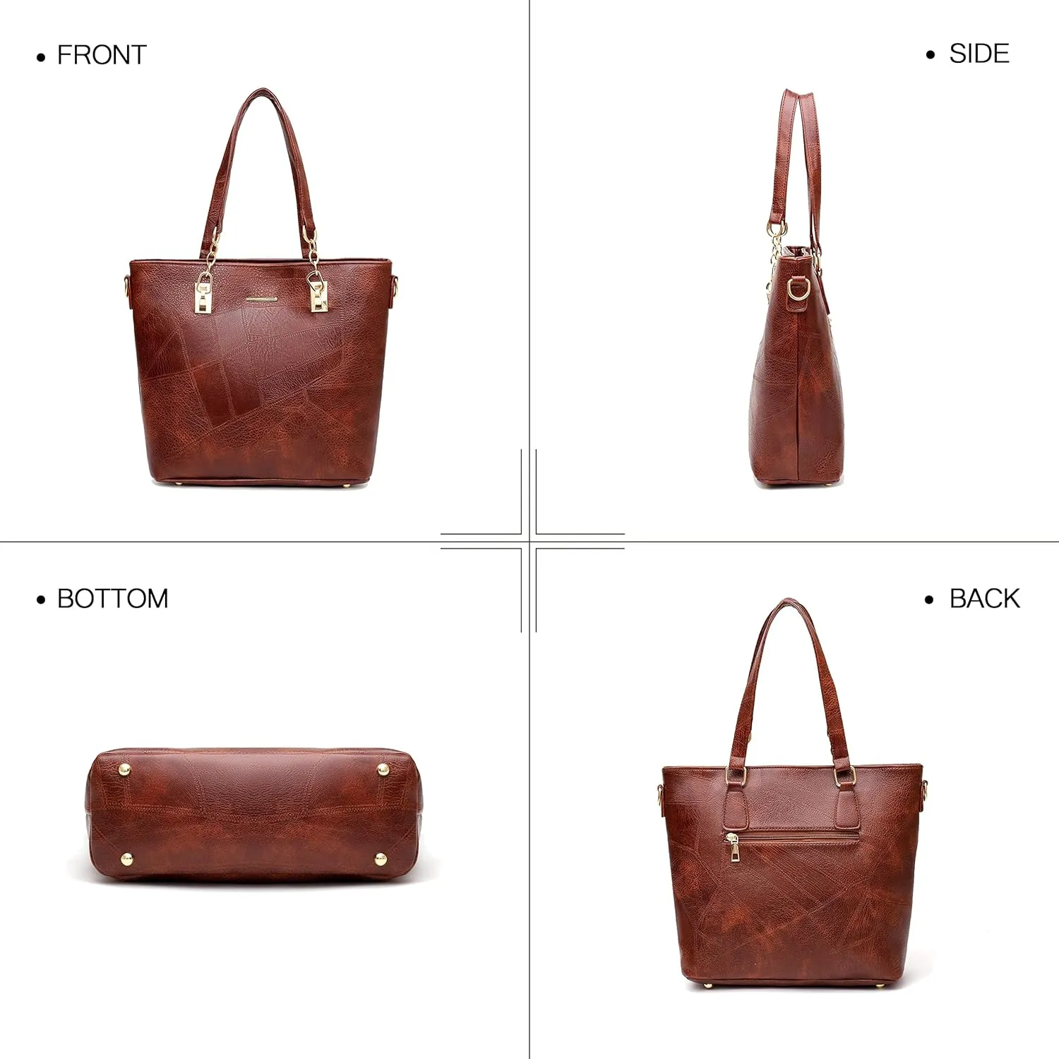 2E-youth Designer Purses and Handbags for Women Satchel Shoulder Bag Tote Top Handle Bag