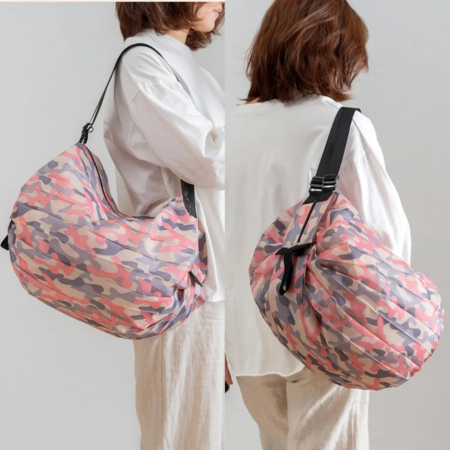 2PCS Travel Shoulder Bag Reusable Grocery Bags Foldable Shopping Bags Waterproof Pouch Bags Sports handbag
