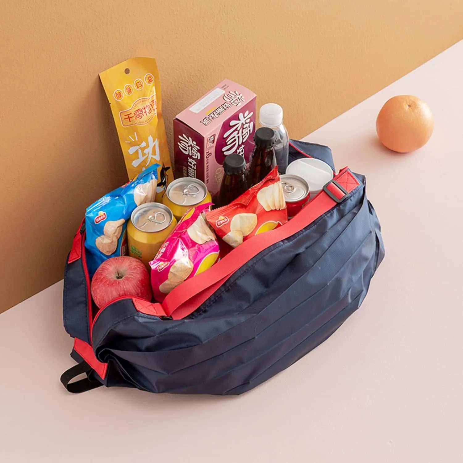 2PCS Travel Shoulder Bag Reusable Grocery Bags Foldable Shopping Bags Waterproof Pouch Bags Sports handbag
