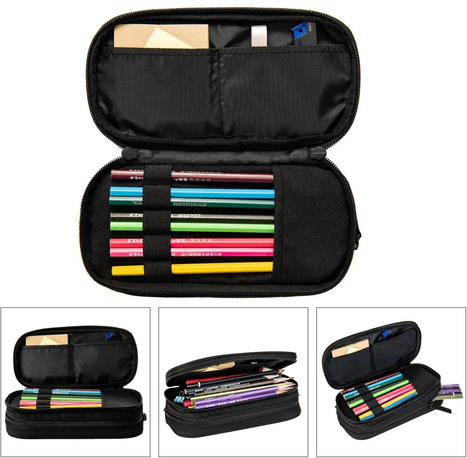 3-In-1 Backpack Bookbag Set,Bear Print Casual Travel Backpacks,With Pencil Case Pouch, Lunch Bag