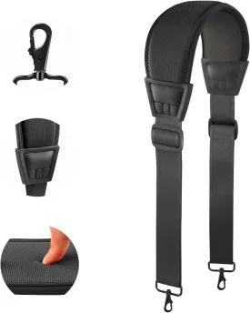 67" Universal Shoulder Strap, Neoprene Thick Padded Bag Strap with Double Adjustable Buckles and Metal Hooks, Ideal for Briefcases, Computer Satchels, Crossbody Bags, Luggage(Supple)