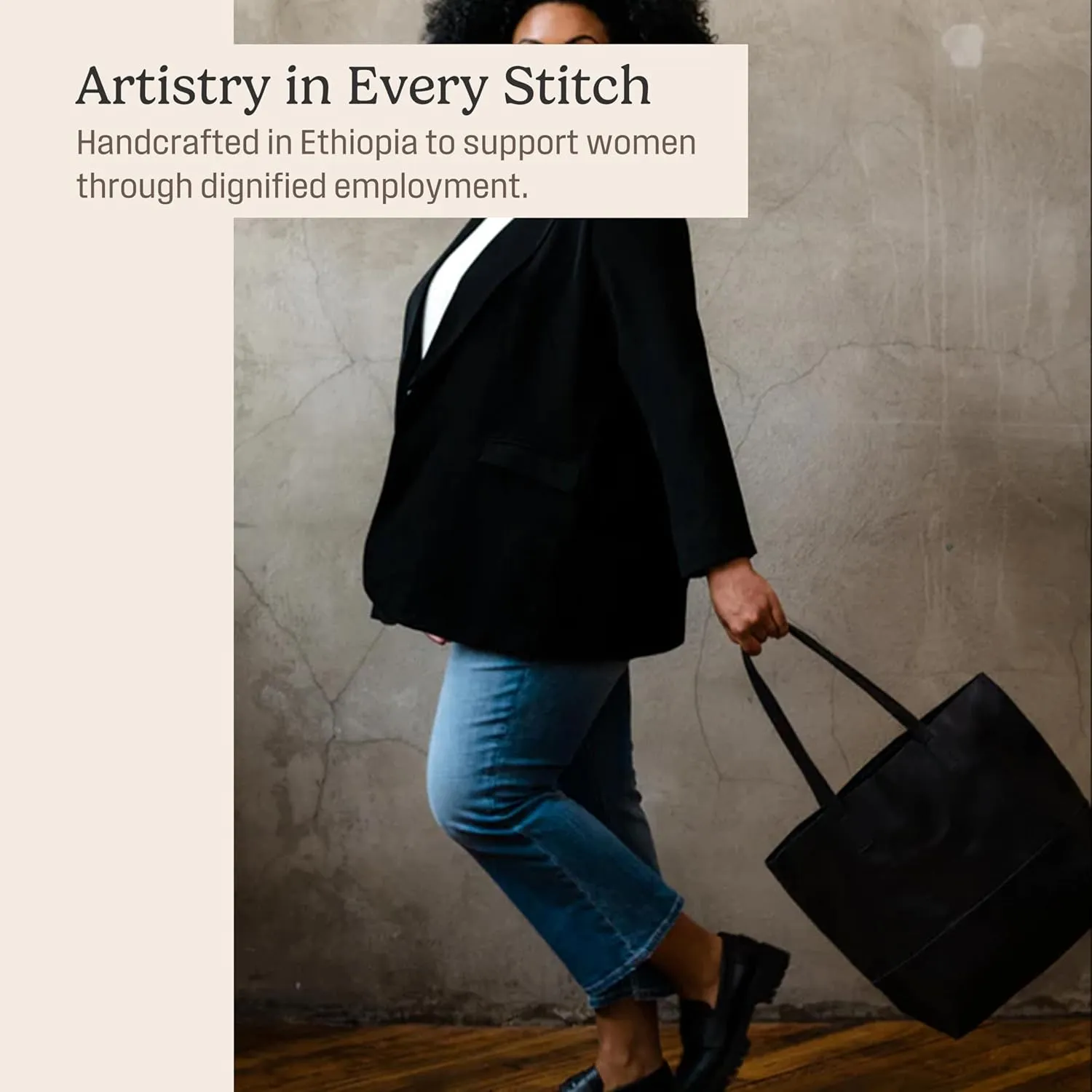 ABLE Clothing Leather Tote Bag for Women,Stylish, Handcrafted, Accessory and Utility Tote Bag with Drop Straps