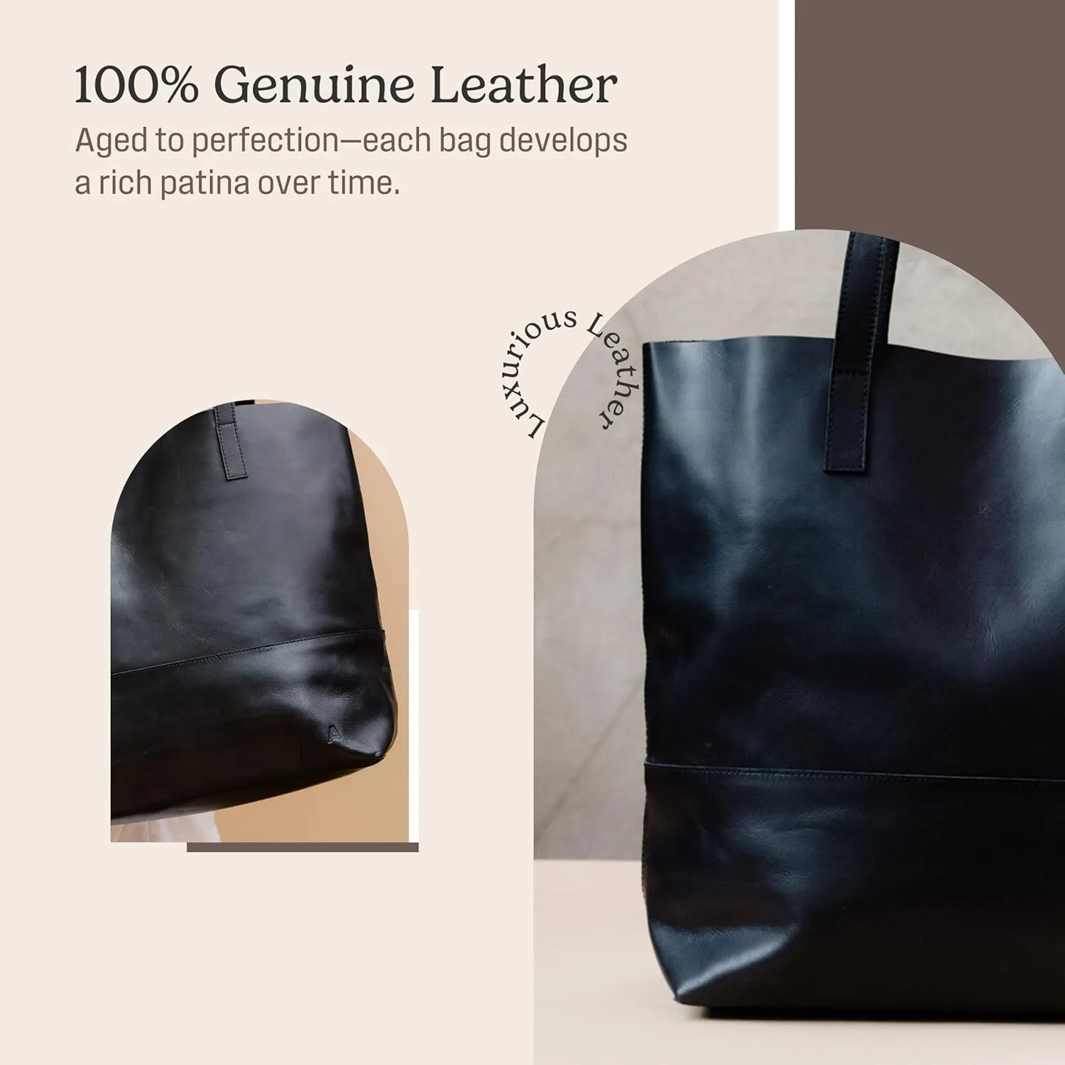ABLE Clothing Leather Tote Bag for Women,Stylish, Handcrafted, Accessory and Utility Tote Bag with Drop Straps