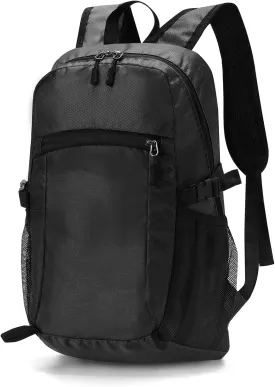 ALUSBELL Lightweight Hiking Backpack,Waterproof Small Hiking Daypack,Foldable Backpack for Travel,Ultralight Camping Black