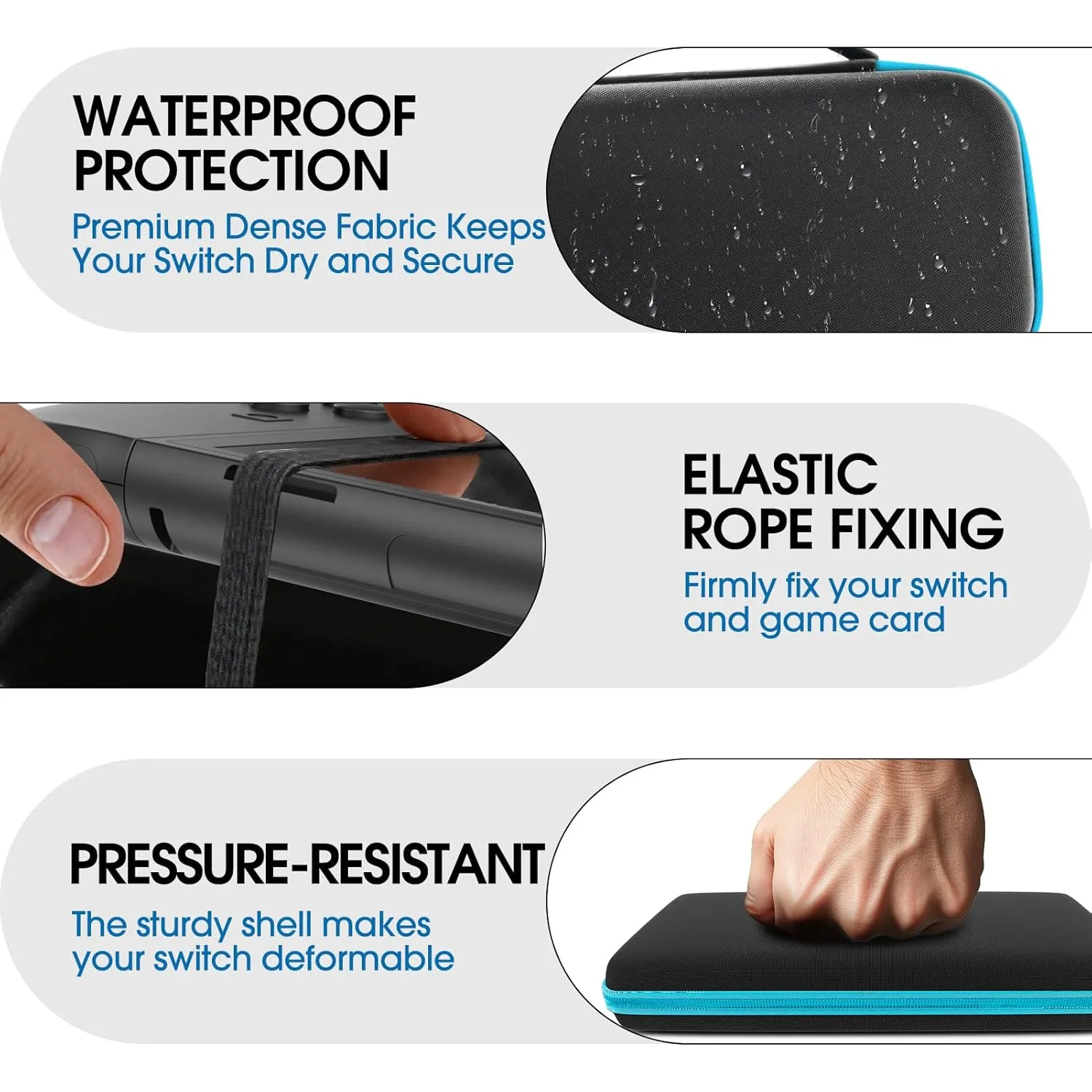 amCase Carrying Case for Nintendo Switch 2 [7.9''] 2025 - Protective Hard Shell Portable Travel Carrying Case Pouch for Switch Console and Accessories (Blue)
