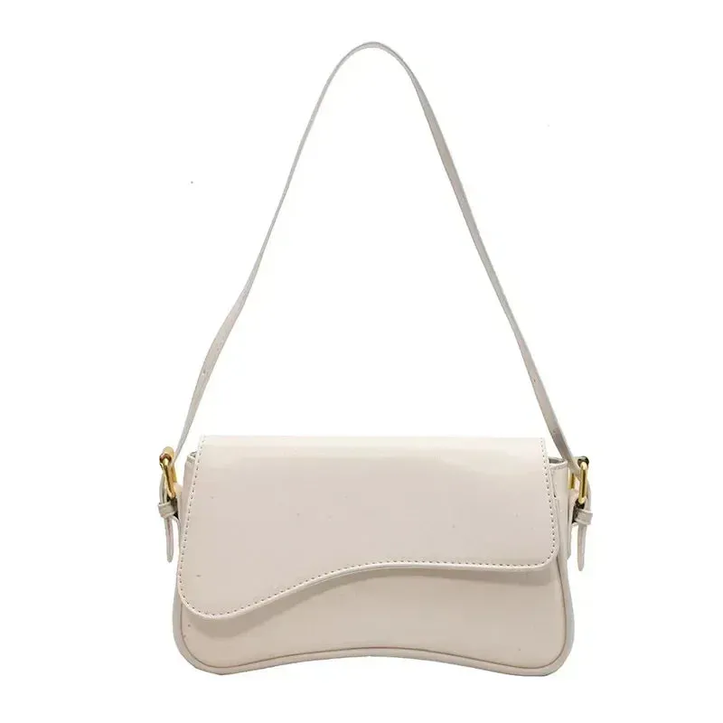 Amozae-Vintage Leather Crossbody Bags for Women 2024 Designer Female Small Flap Shoulder Underarm Bag Armpit Handbags and Purses