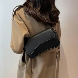 Amozae-Vintage Leather Crossbody Bags for Women 2024 Designer Female Small Flap Shoulder Underarm Bag Armpit Handbags and Purses