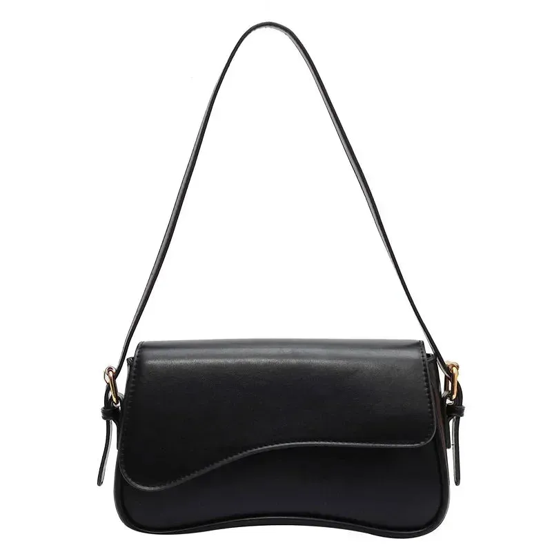 Amozae-Vintage Leather Crossbody Bags for Women 2024 Designer Female Small Flap Shoulder Underarm Bag Armpit Handbags and Purses