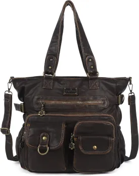 Angelkiss Purses Handbags for Women PU Tote Satchel Bags for Women Pockets Shoulder Bags