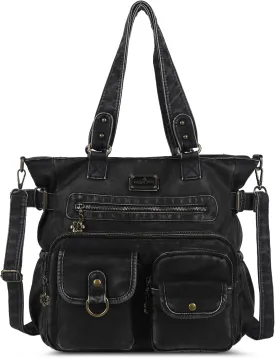 Angelkiss Purses Handbags for Women PU Tote Satchel Bags for Women Pockets Shoulder Bags