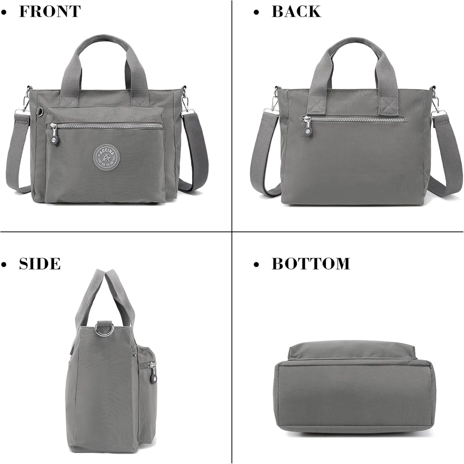 AOCINA Mini Tote Bag with Multi Pockets Small Crossbody Bags for Women Nylon Printed Shoulder Bag