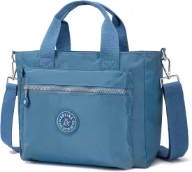 AOCINA Mini Tote Bag with Multi Pockets Small Crossbody Bags for Women Nylon Printed Shoulder Bag
