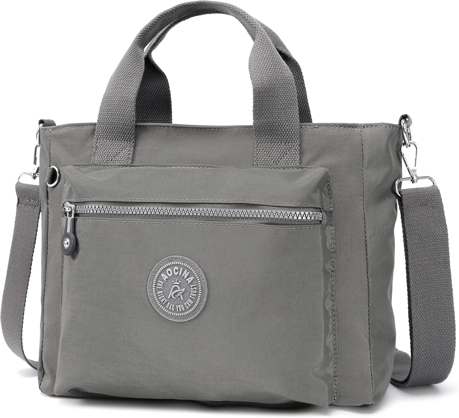 AOCINA Mini Tote Bag with Multi Pockets Small Crossbody Bags for Women Nylon Printed Shoulder Bag