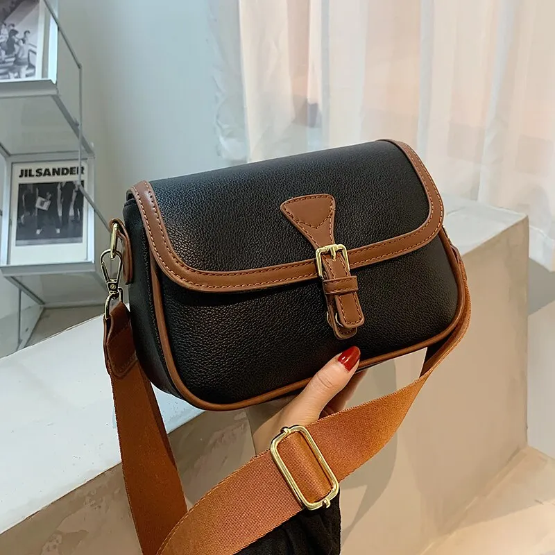 Back to College Luxury Brand panelled color 2021 Fashion New female Tote bag Quality PU Leather Women's Designer Handbag Shoulder Messenger bags