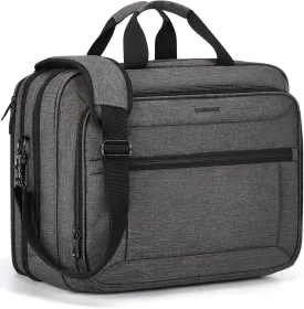 BAGSMART 17.3 Inch Laptop Bag, Expandable Computer Bag, Briefcase for Men, Mens Work Bag for Business Travel, Black