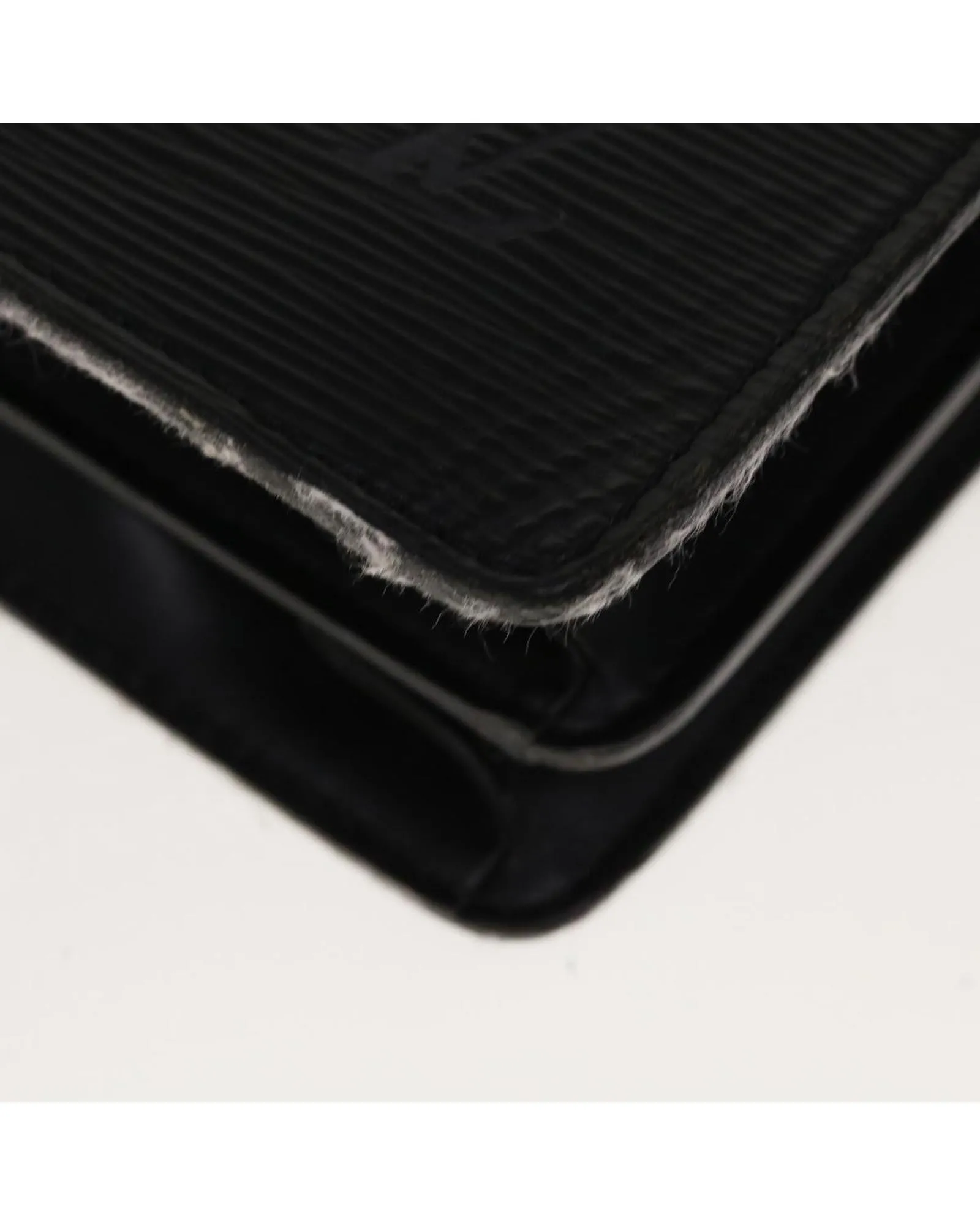 Black Epi Leather Briefcase with Surface Rubbing and Scratches