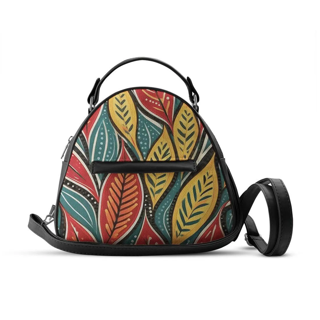 Black Mini Voyage Backpack Vibrant Leaf