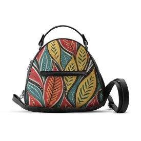 Black Mini Voyage Backpack Vibrant Leaf