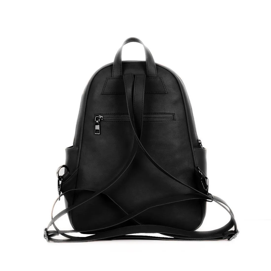 Black Mixed Backpack Arrow Flower