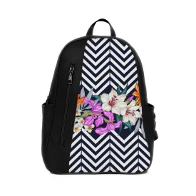 Black Mixed Backpack Arrow Flower