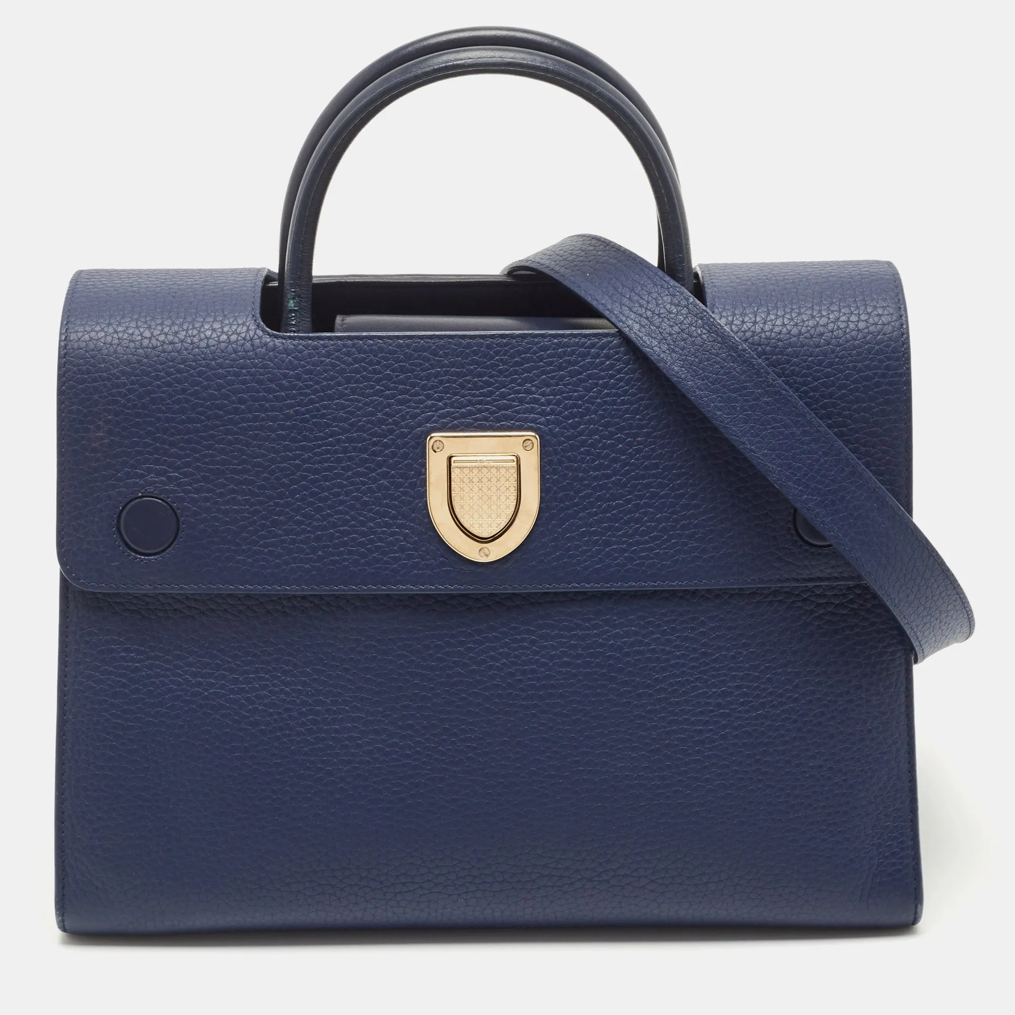 Blue Leather Medium Diorever Bag