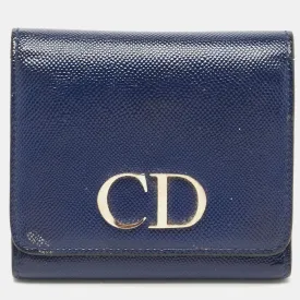 Blue Patent Leather Mania Trifold Wallet