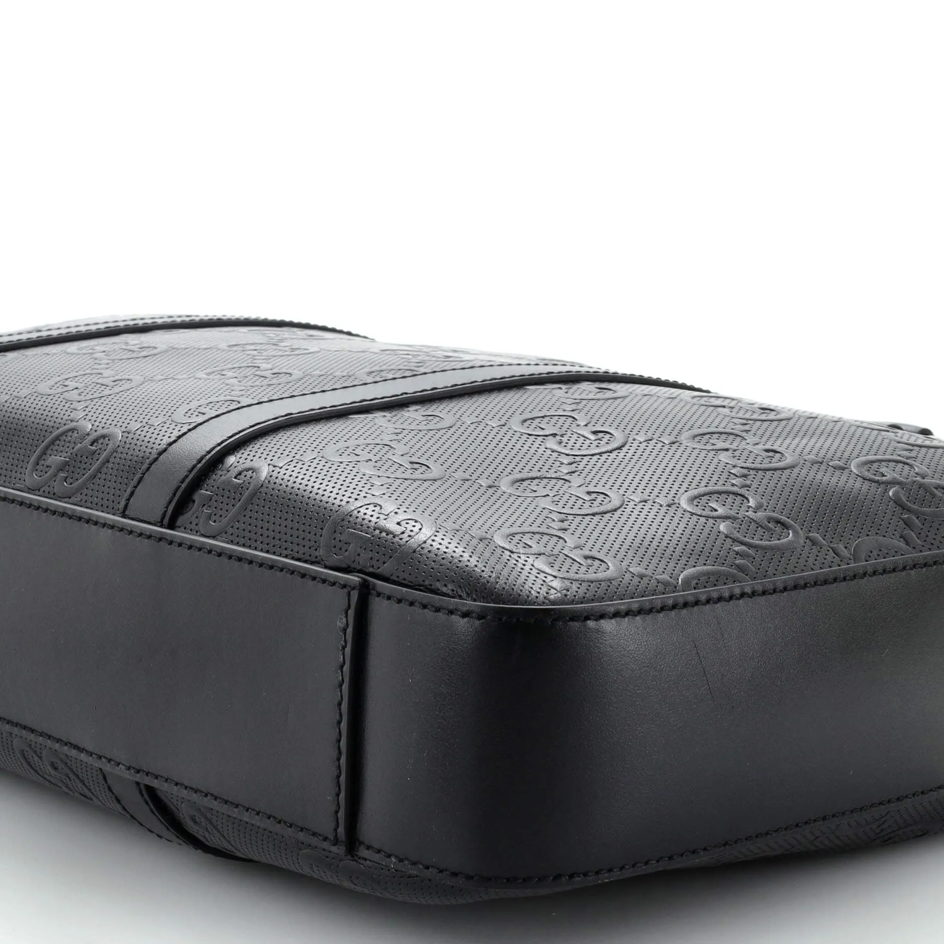 Briefcase GG Embossed Perforated Leather Medium