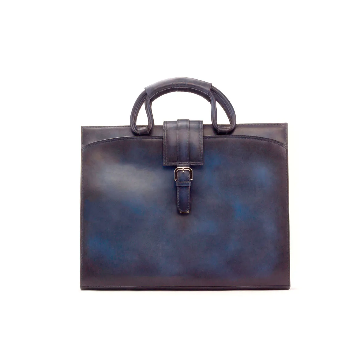 Briefcase Leather Blue 2874