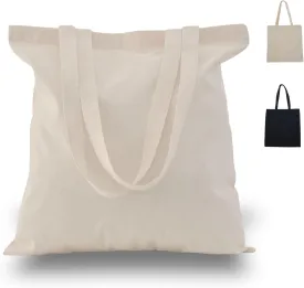 Bulk 2 | 6 | 12 Pack Canvas Cotton Tote Bags 15x16 Reusable Blank Grocery Totes for DIY, Painting, Printing, Crafts