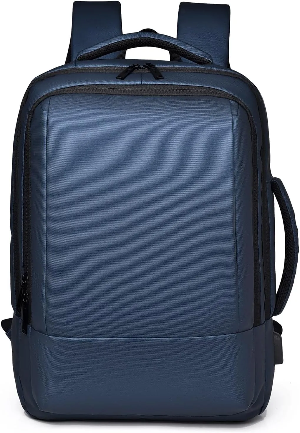 Business Casual Backpack Laptop backpack Travel backpack Rucksack for men Laptop Rucksack Work bag Waterproof rucksack Expandable Backpack with USB Charging Port PU film Daypacks Blue