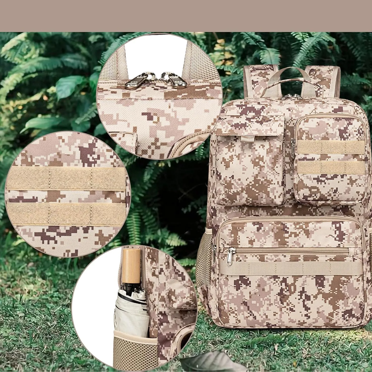 CAMTOP School Backpack Vintage Canvas Laptop Backpacks Men Women Rucksack Bookbags