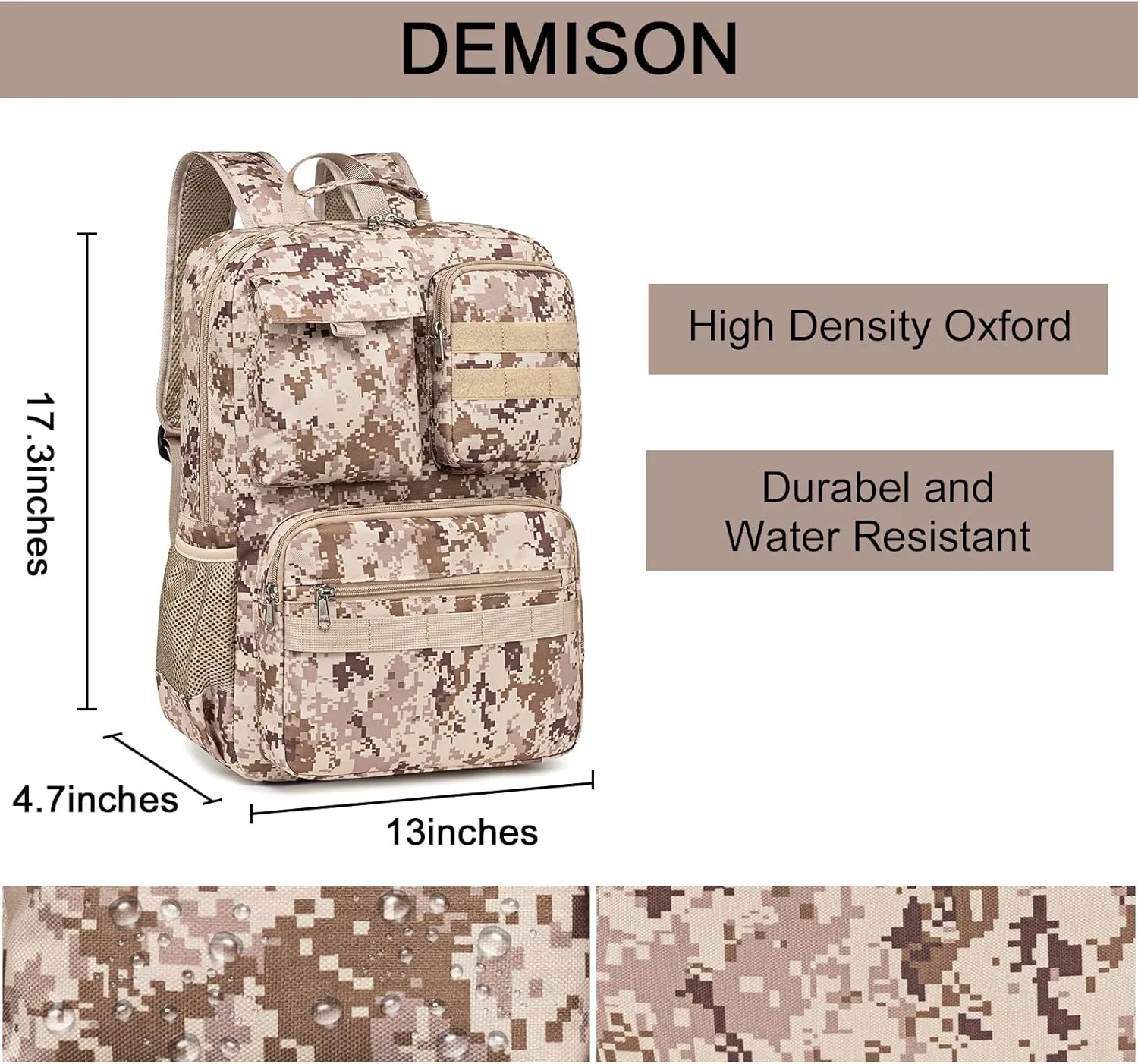 CAMTOP School Backpack Vintage Canvas Laptop Backpacks Men Women Rucksack Bookbags