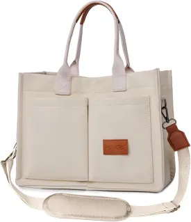Canvas Tote Bag for Women,Large Totes Bags with Pockets,Womens Crossbody Purse Handbags for Travel Work Gift,2 Sizes
