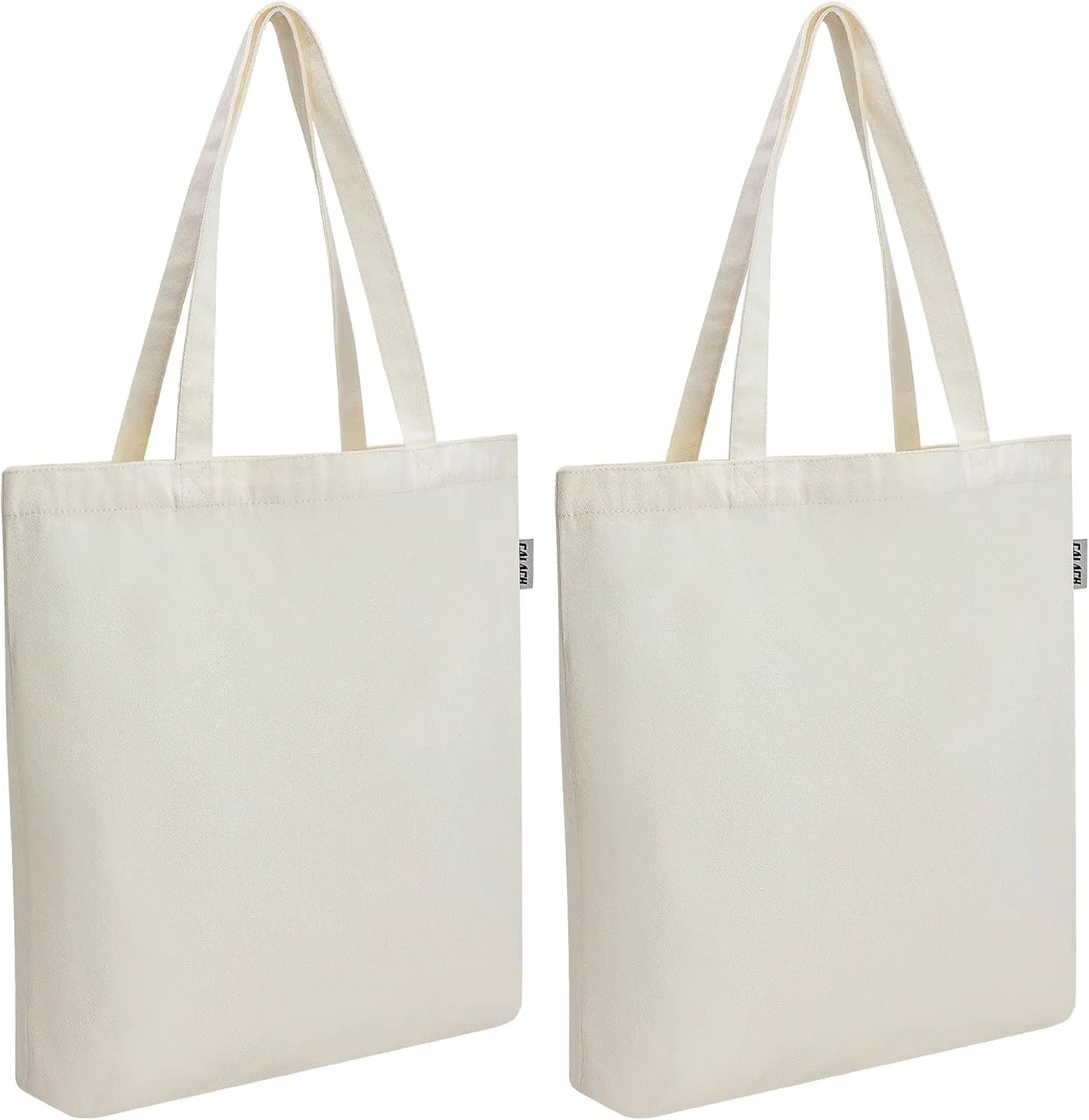 Canvas Tote Bag, Reusable Grocery & Shopping Bags with Pocket, Blank DIY Gift Tote for Sublimation, Painting, Crafts