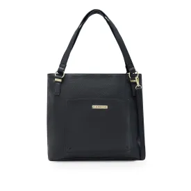 Caprese Andrea Tote Bag, Medium-Black | Stylish Handbag for Women | Spacious, Versatile Office & Daily Essentials Tote | Top Zip Closure