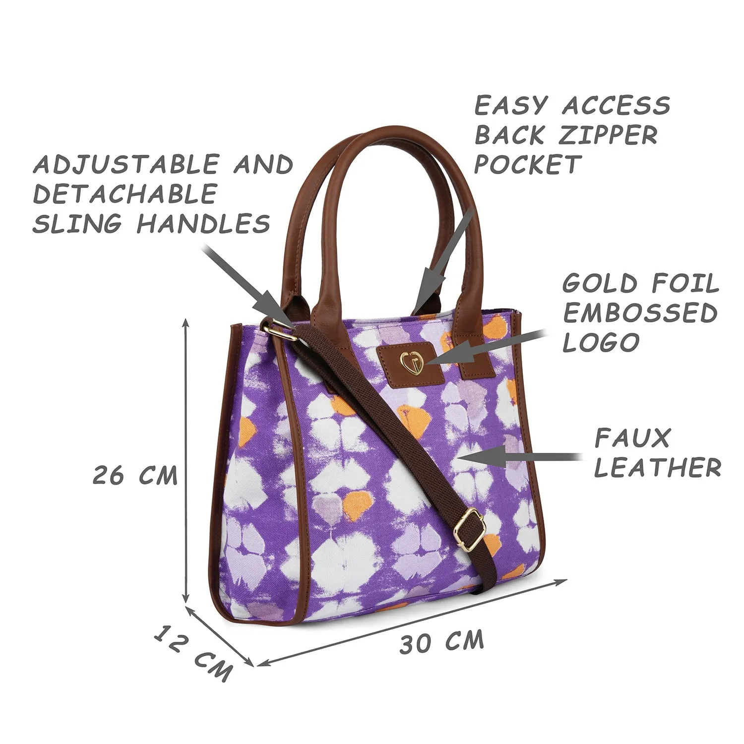 Caprese Enora Tote Small Purple