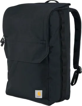 Carhartt 21L Top-Load Backpack, Durable Water Resistant Coated Canvas Base W/ 17" Laptop Sleeve, Black, One Size