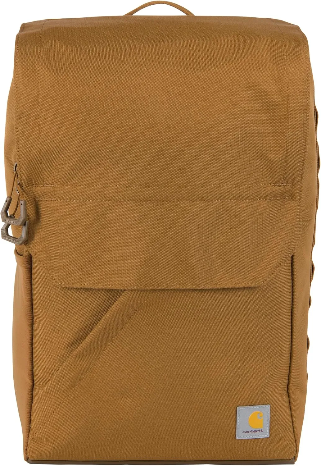 Carhartt 21L Top-Load Backpack, Durable Water Resistant Coated Canvas Base W/ 17" Laptop Sleeve, Brown, One Size