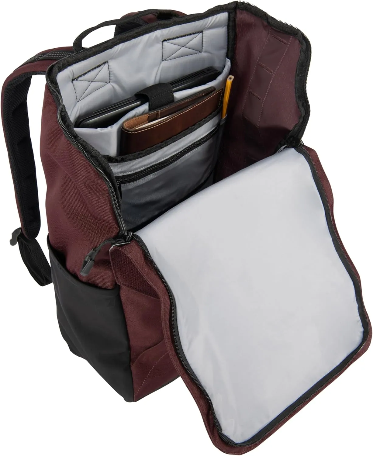 Carhartt 21L Top-Load Backpack, Durable Water Resistant Coated Canvas Base W/ 17" Laptop Sleeve, Port, One Size