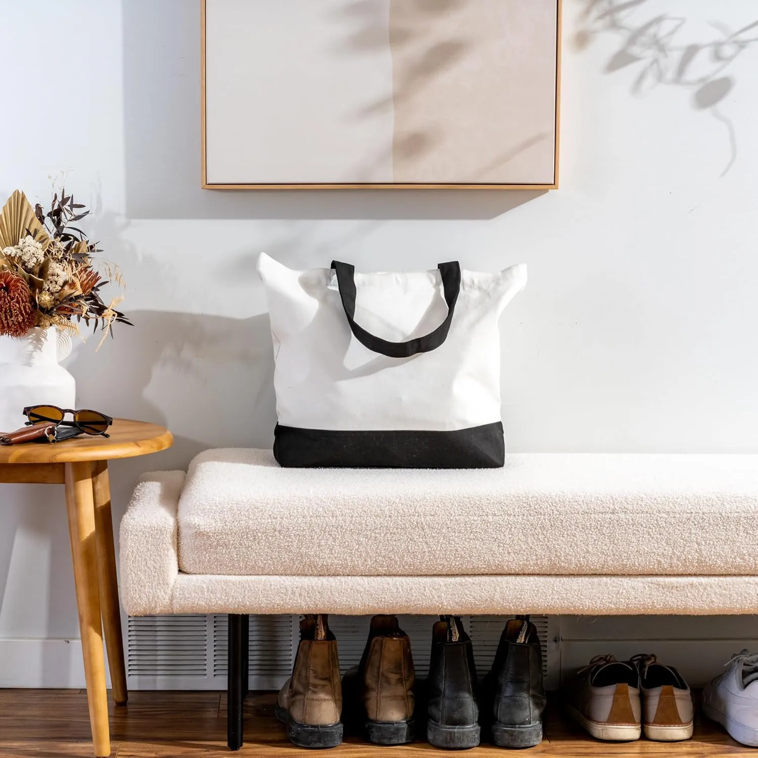Carrywell |Not Made in China| Cotton Canvas Tote Bags, Blank Reusable Shopping Bags, Organic Cloth, Screen Print and DIY