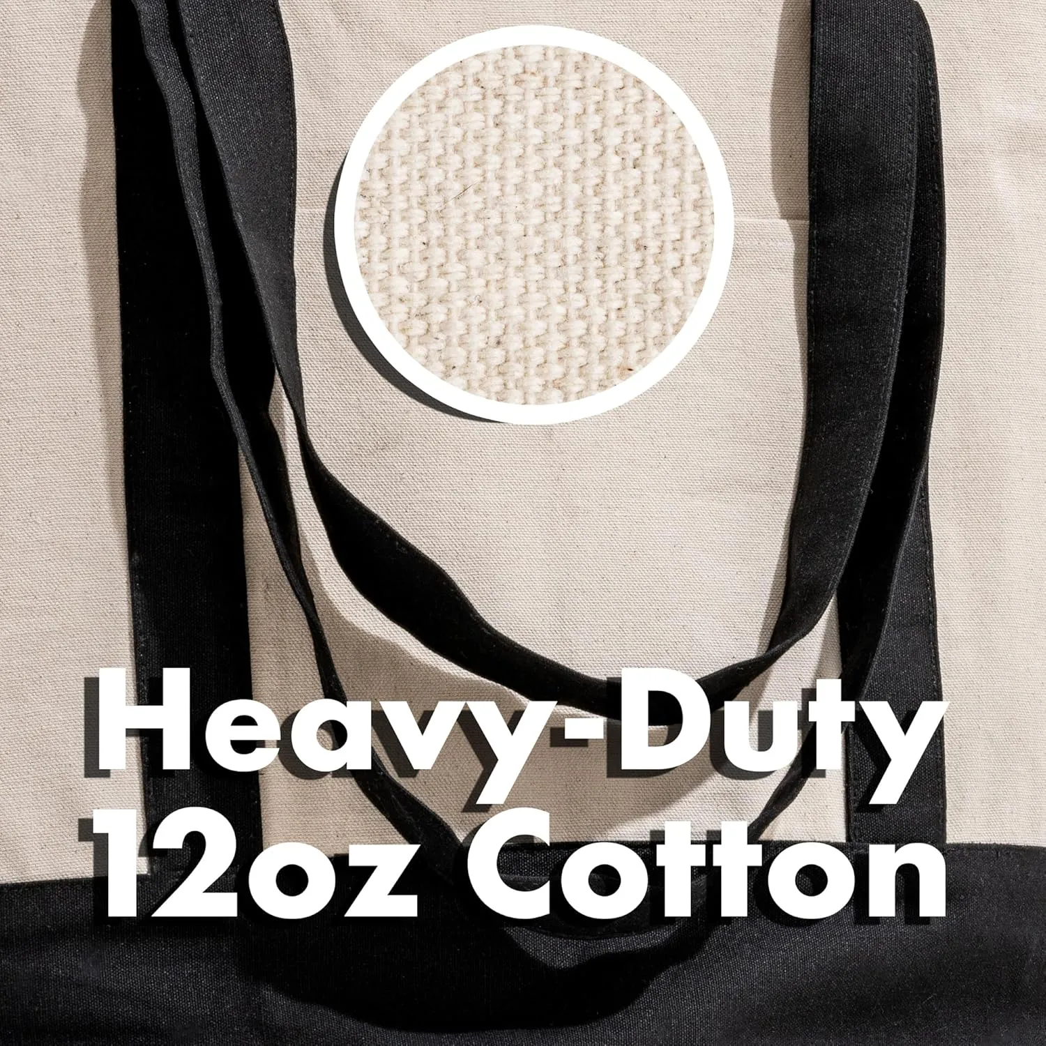 Carrywell |Not Made in China| Cotton Canvas Tote Bags, Blank Reusable Shopping Bags, Organic Cloth, Screen Print and DIY