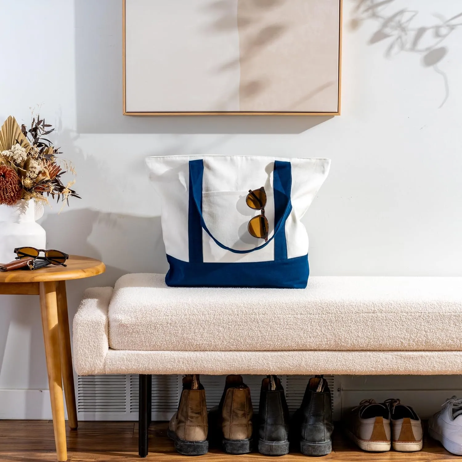 Carrywell |Not Made in China| Cotton Canvas Tote Bags, Blank Reusable Shopping Bags, Organic Cloth, Screen Print and DIY