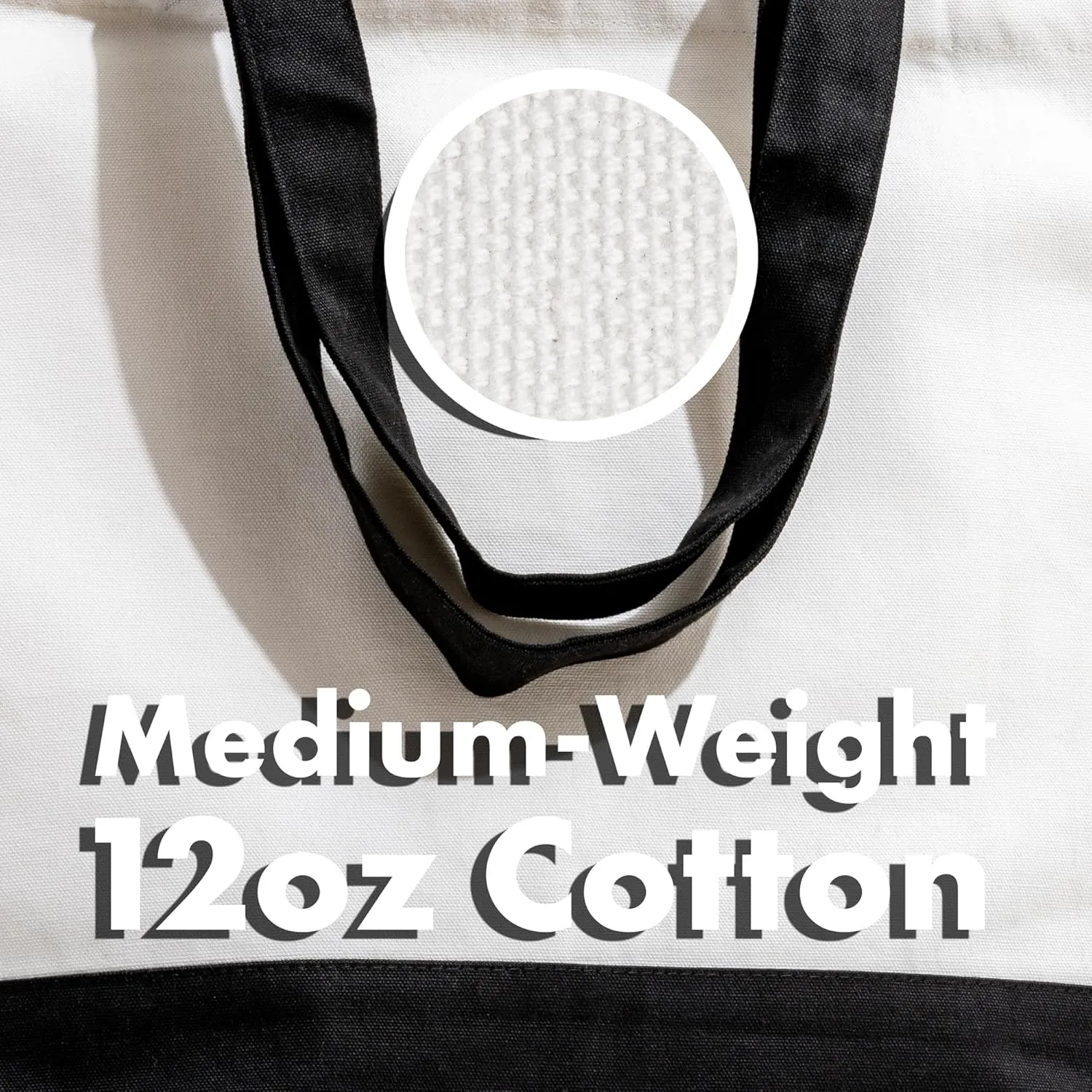 Carrywell |Not Made in China| Cotton Canvas Tote Bags, Blank Reusable Shopping Bags, Organic Cloth, Screen Print and DIY