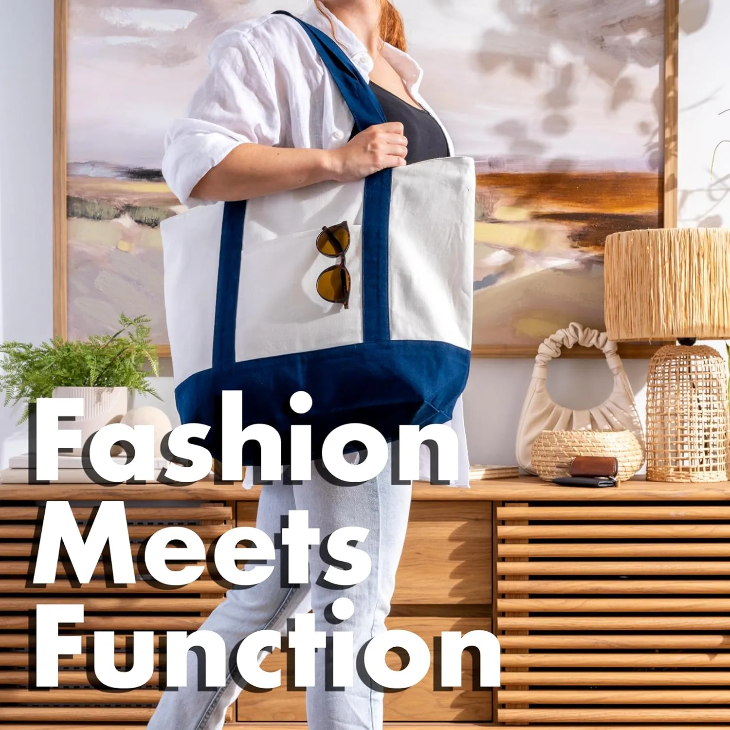Carrywell |Not Made in China| Cotton Canvas Tote Bags, Blank Reusable Shopping Bags, Organic Cloth, Screen Print and DIY