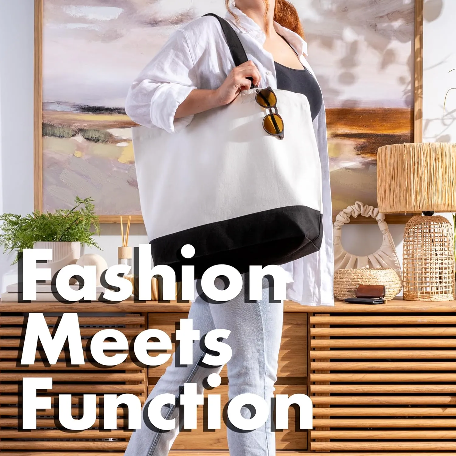 Carrywell |Not Made in China| Cotton Canvas Tote Bags, Blank Reusable Shopping Bags, Organic Cloth, Screen Print and DIY