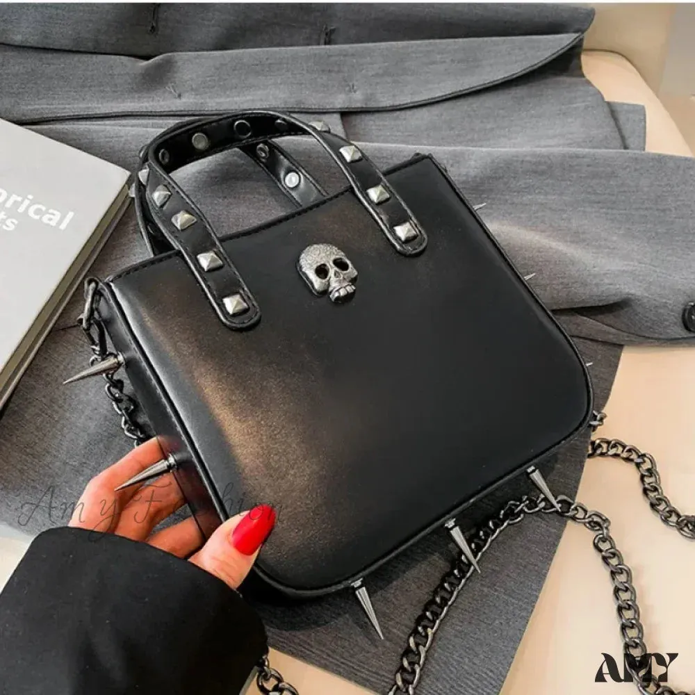 Casual Vintage Y2K Aesthetic Crossbody Punk Shoulder Gothic Korean Rivets Bag
