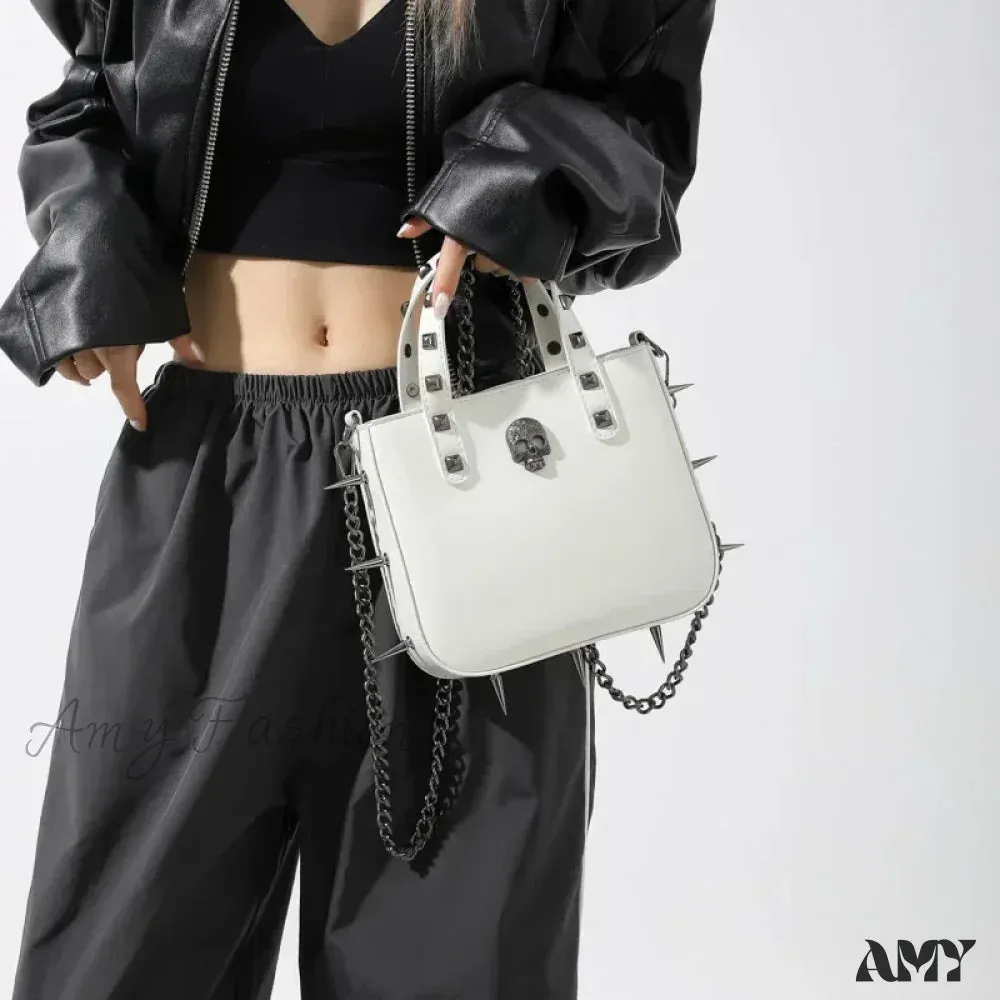 Casual Vintage Y2K Aesthetic Crossbody Punk Shoulder Gothic Korean Rivets Bag