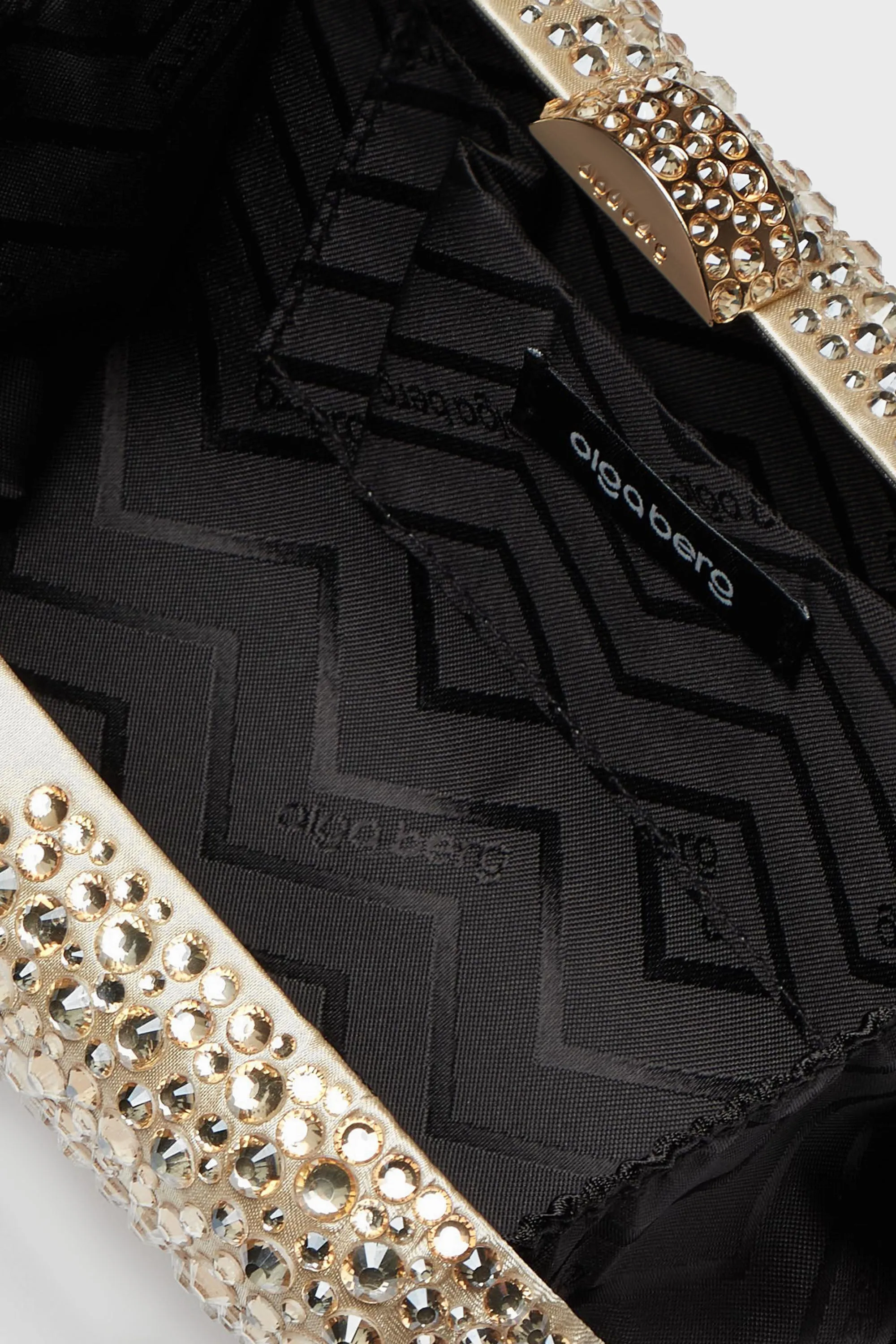 Champagne Casey Hot Fix Encrusted Clutch